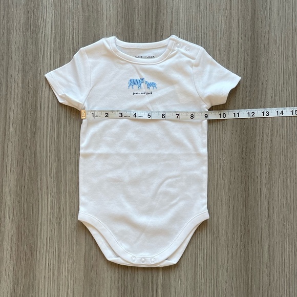 NWT Janie & Jack Plaid Linen One Piece and Tiger Short Sleeve Onesie Blue 6-12M - Picture 10 of 16